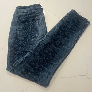 Bemore Rewash  Womens 13R W31 Snakeskin Skinny Jeans Blue Denim spandex